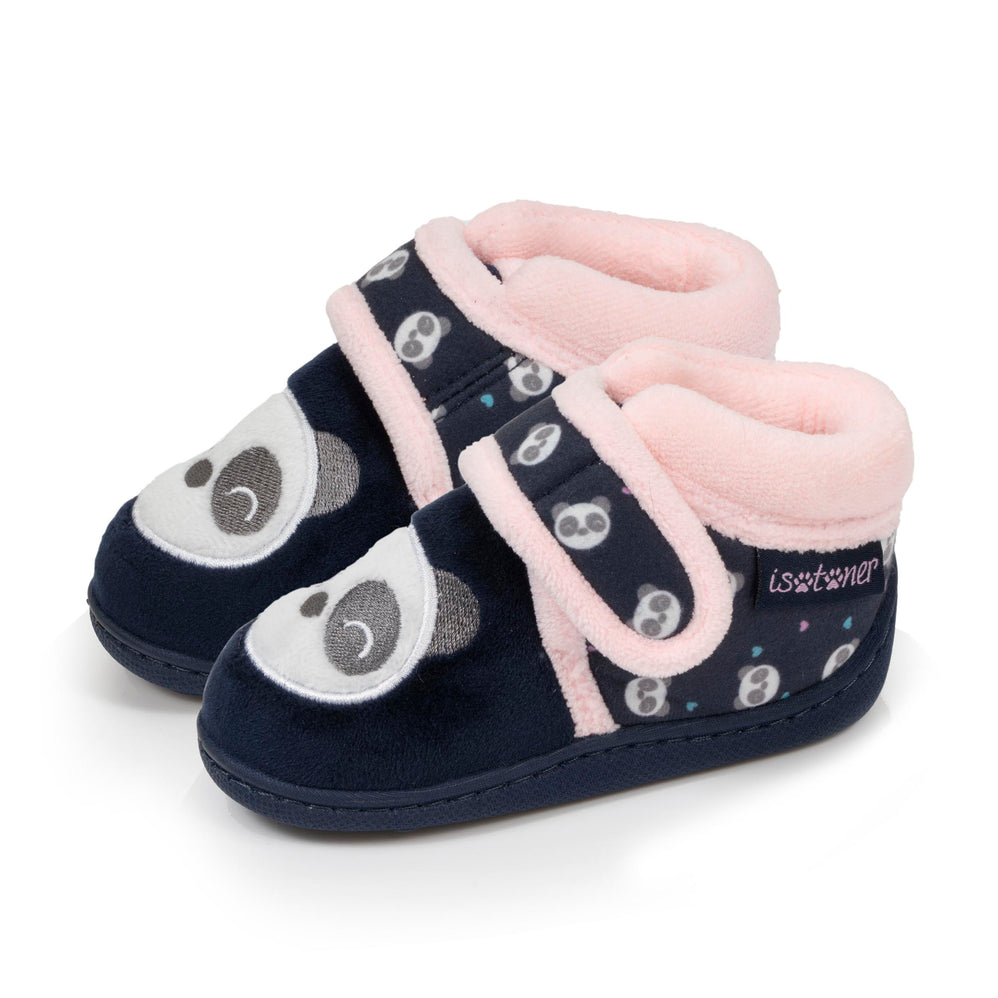 Chaussons bottillons scratch Bébé Marine - Isotoner