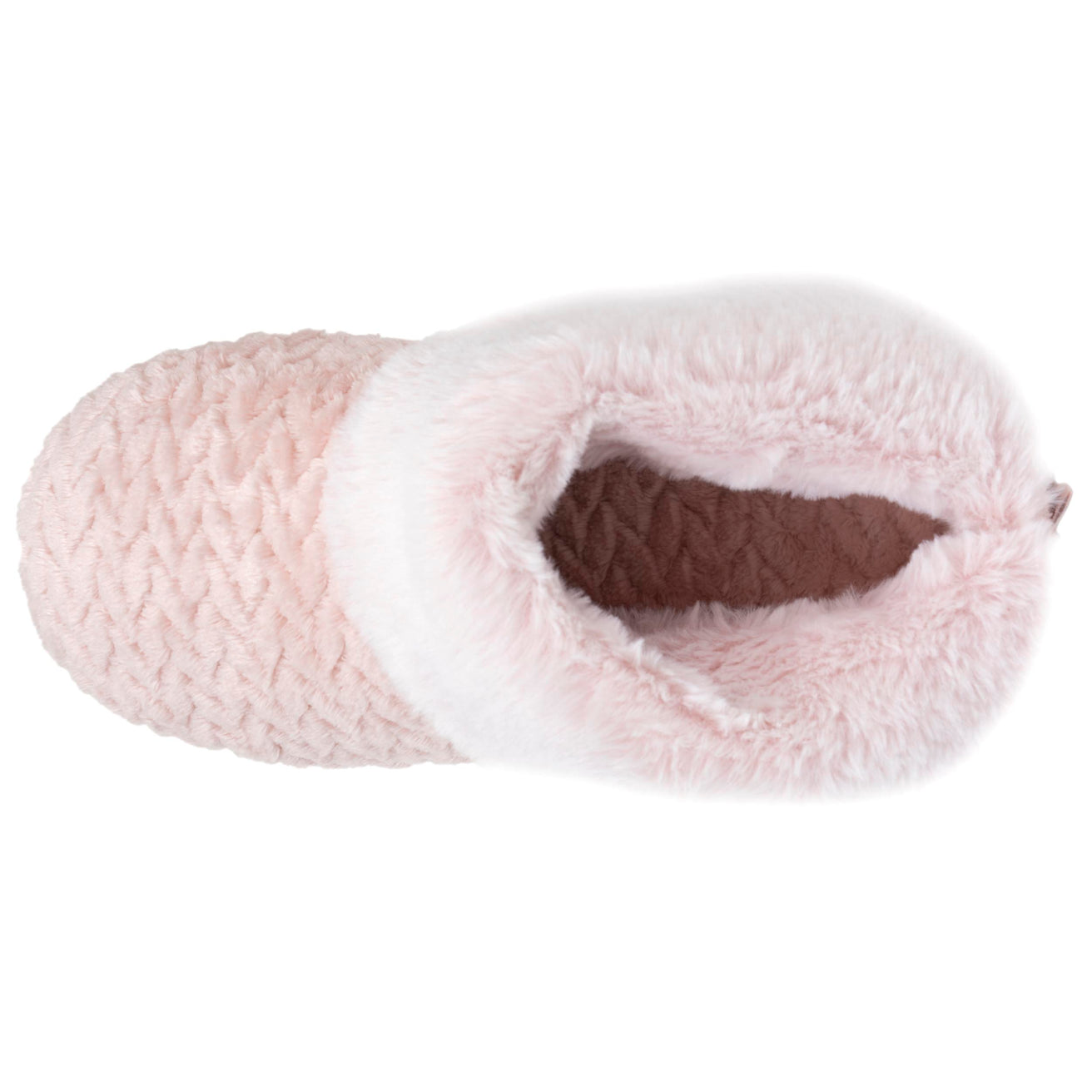 Chaussons bottillons texturés Femme Rose