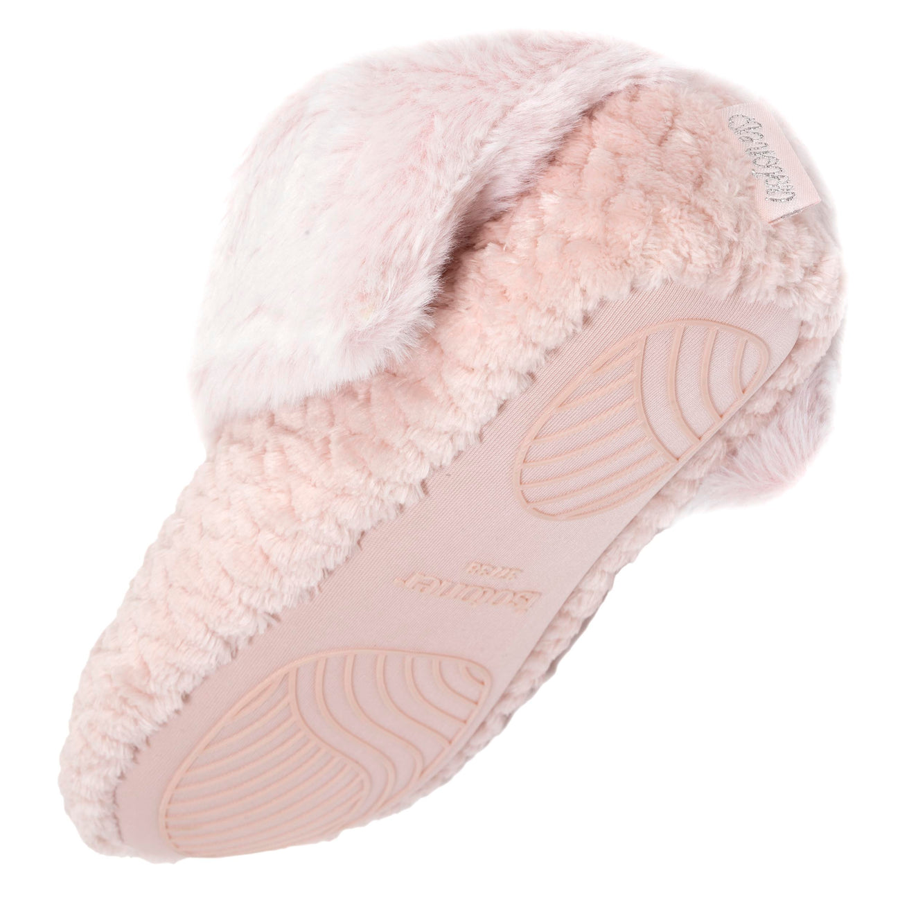 Chaussons bottillons texturés Femme Rose