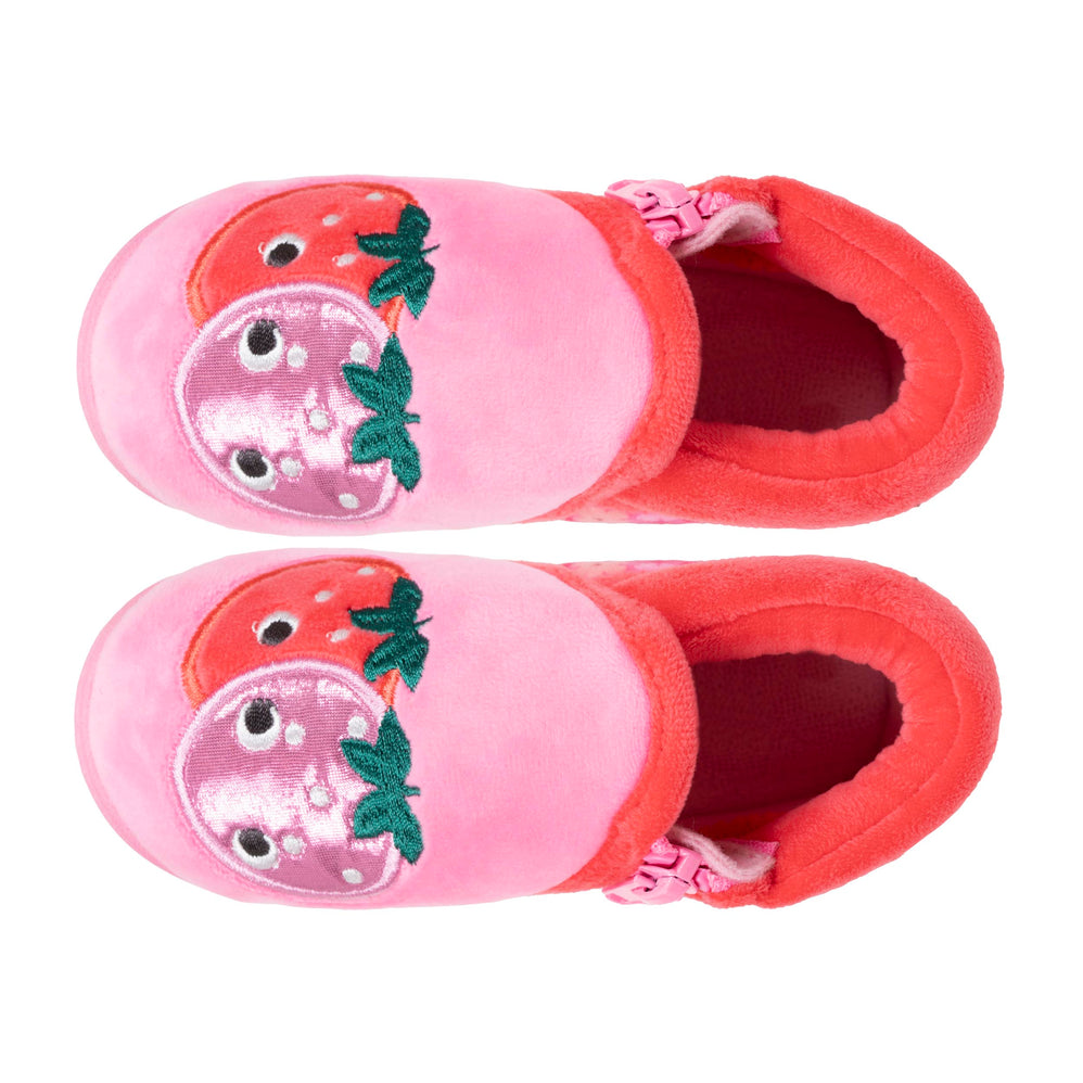 Chaussons bottillons zip Bébé fraise Rose - Isotoner
