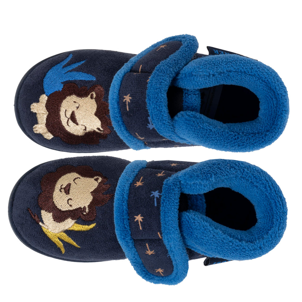 Chaussons bottillons velcro Enfant Marine - Isotoner