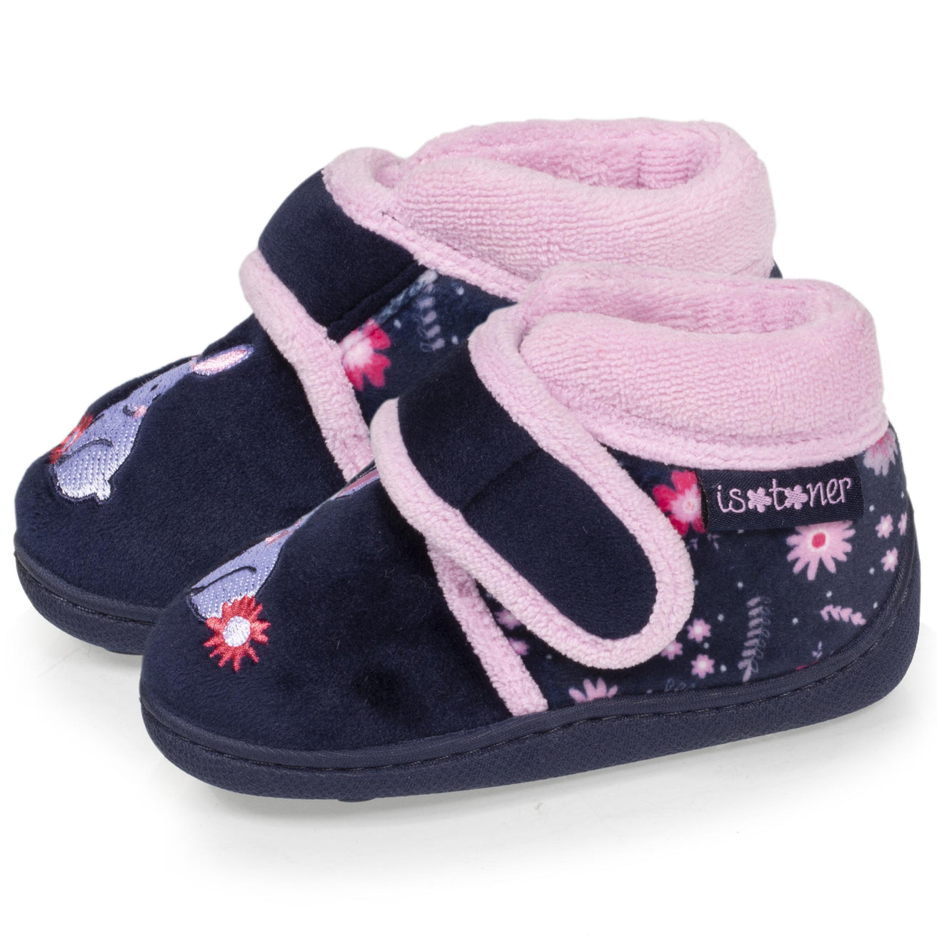 Chaussons bottillons scratch Bébé Lapin Isotoner