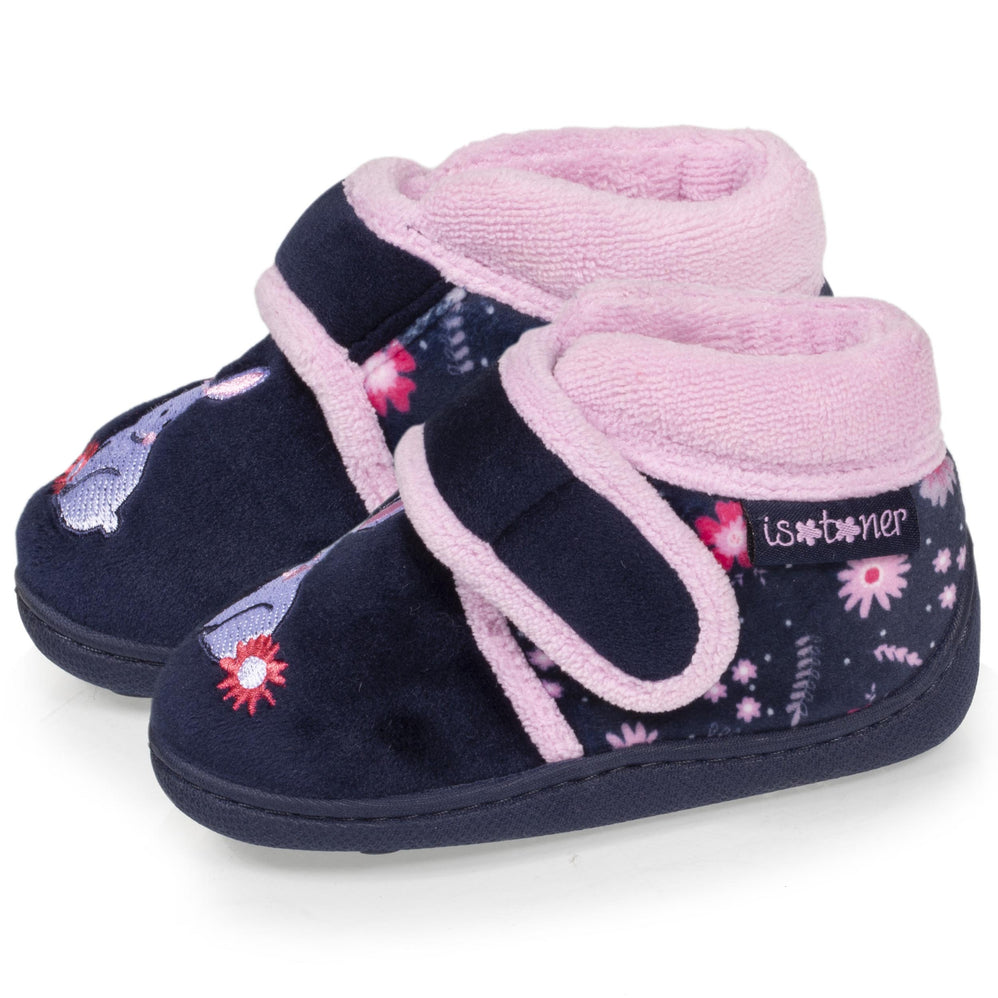 Chaussons bottillons scratch Bébé Lapin - Isotoner