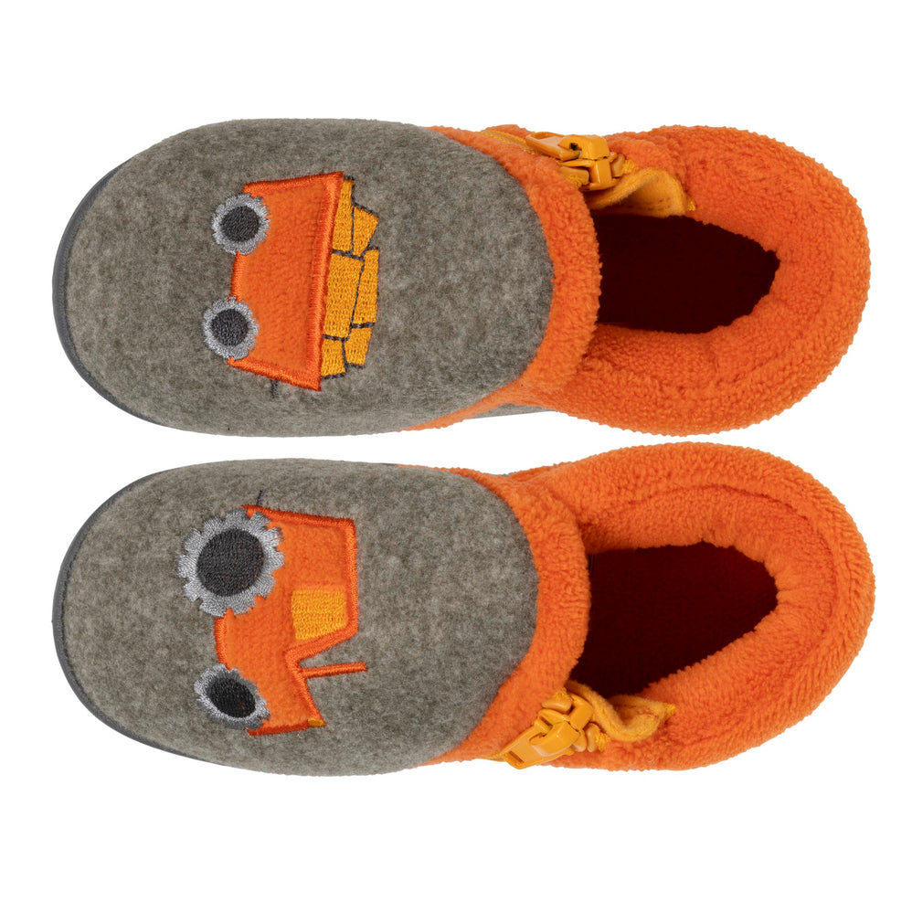 Chaussons bottillons zip Bébé Kaki chiné - Isotoner