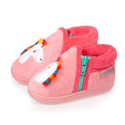 Isotoner Chaussons Bottillons Bébé Garçon – Semelle Antidérapante – Imprimé Ballons Football – Zip Facile – Micro-Éponge Doux