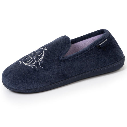 Chaussons charentaises Femme Marine brodé - Isotoner