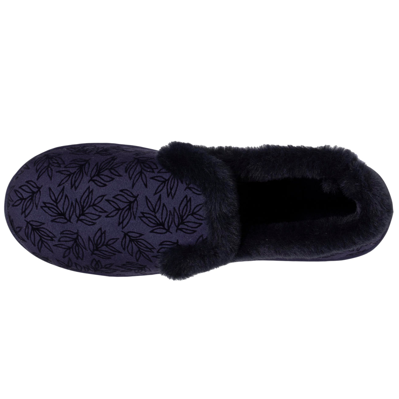Chaussons charentaises Femme Marine feuillage