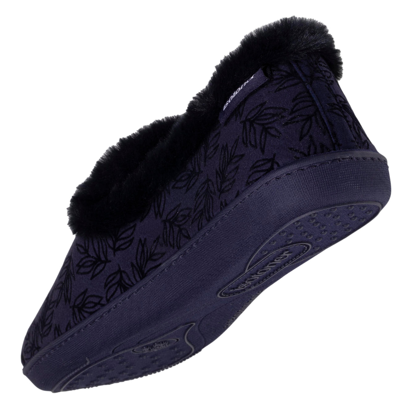 Chaussons charentaises Femme Marine feuillage