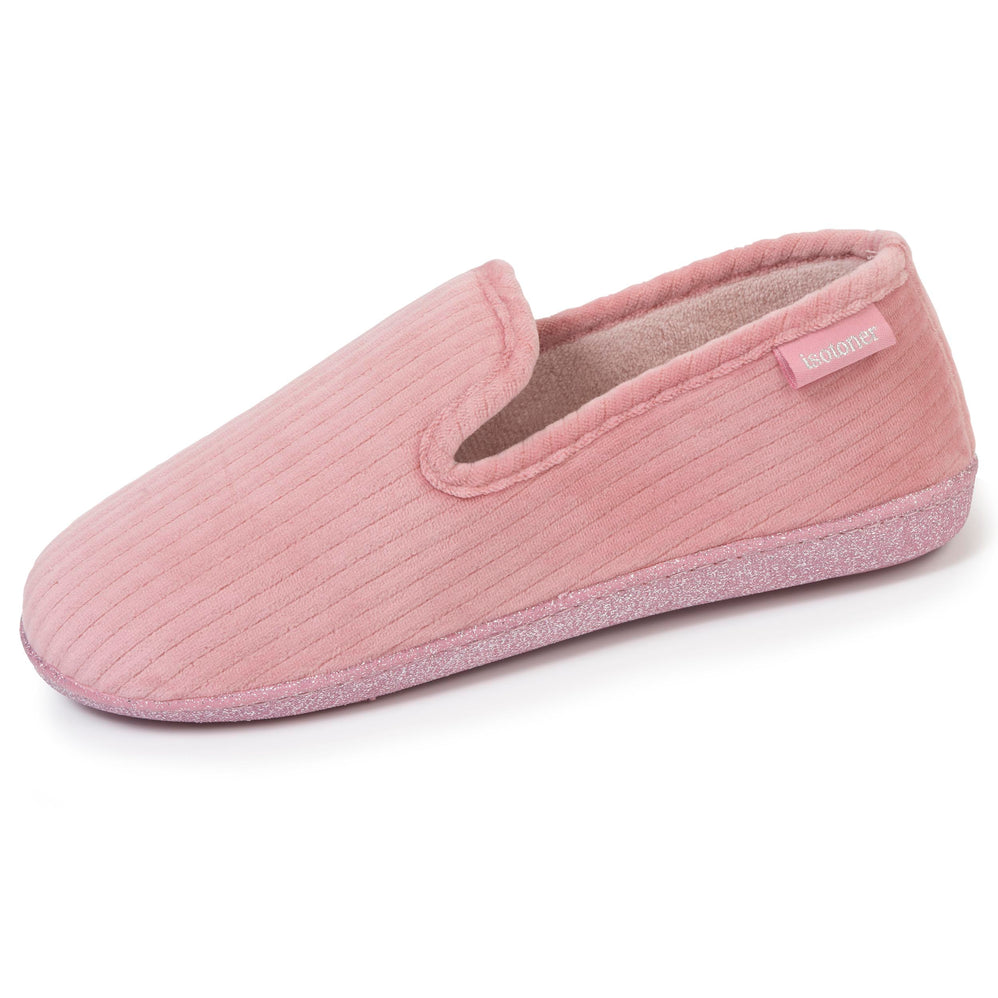 Chaussons charentaises Femme Rose pailleté - Isotoner