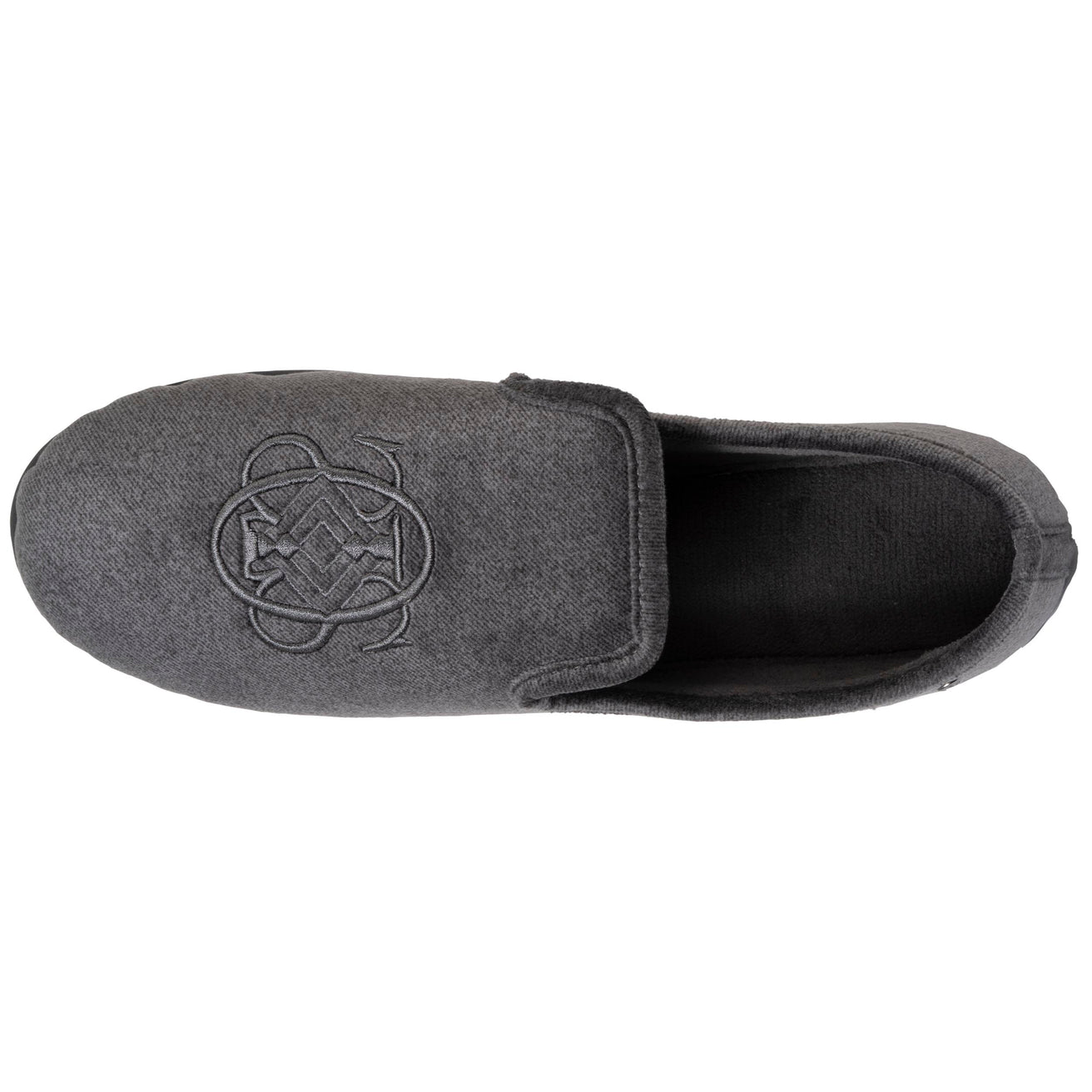 Chaussons charentaises Homme Blason Gris chiné