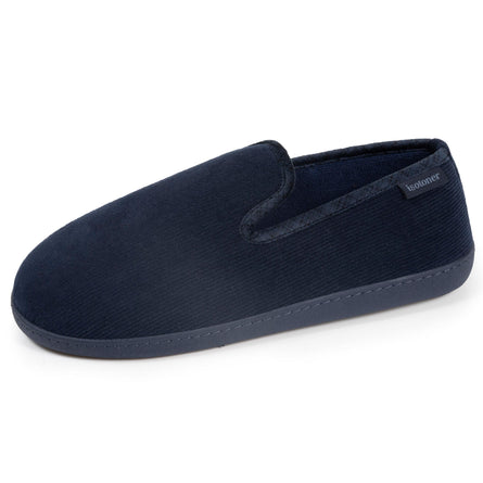 Chaussons charentaises Homme Marine velours - Isotoner