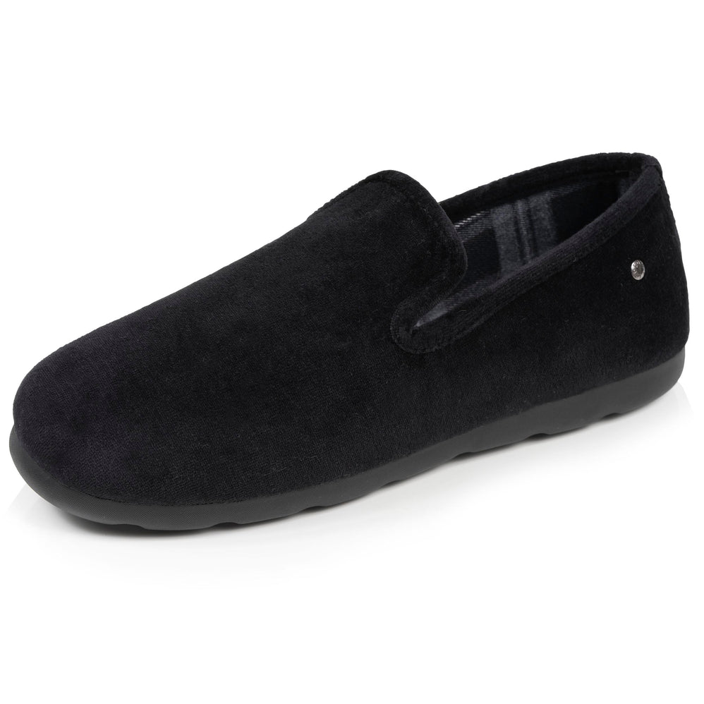 Chaussons charentaises Homme Noir Tartan - Isotoner
