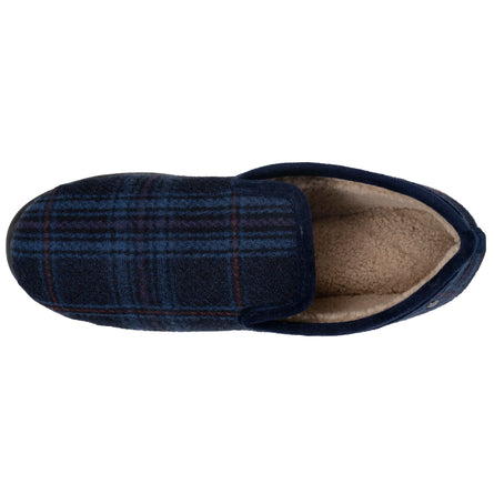 Chaussons charentaises Homme Tartan bleus - Isotoner