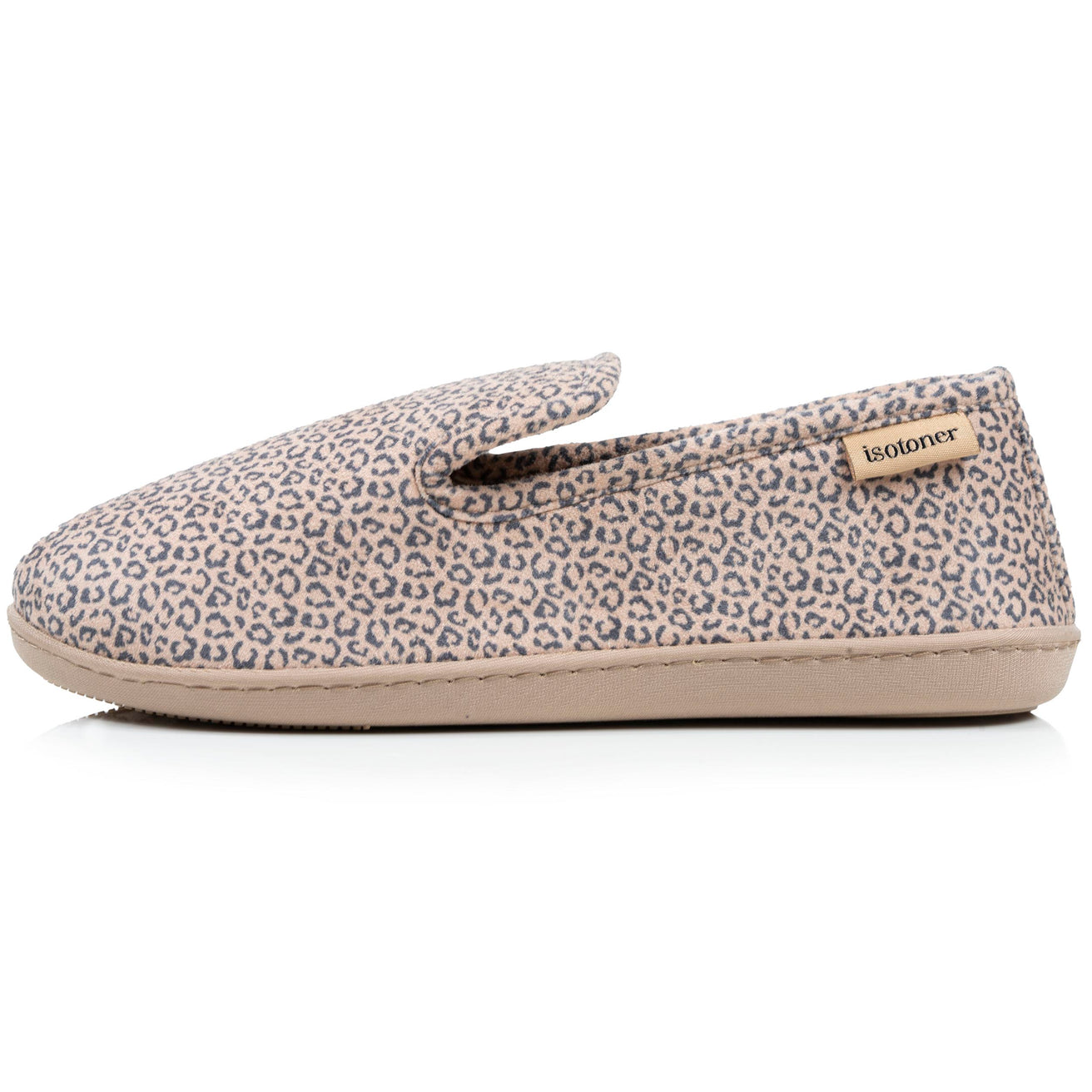 Chaussons charentaises Femme Léopard beige