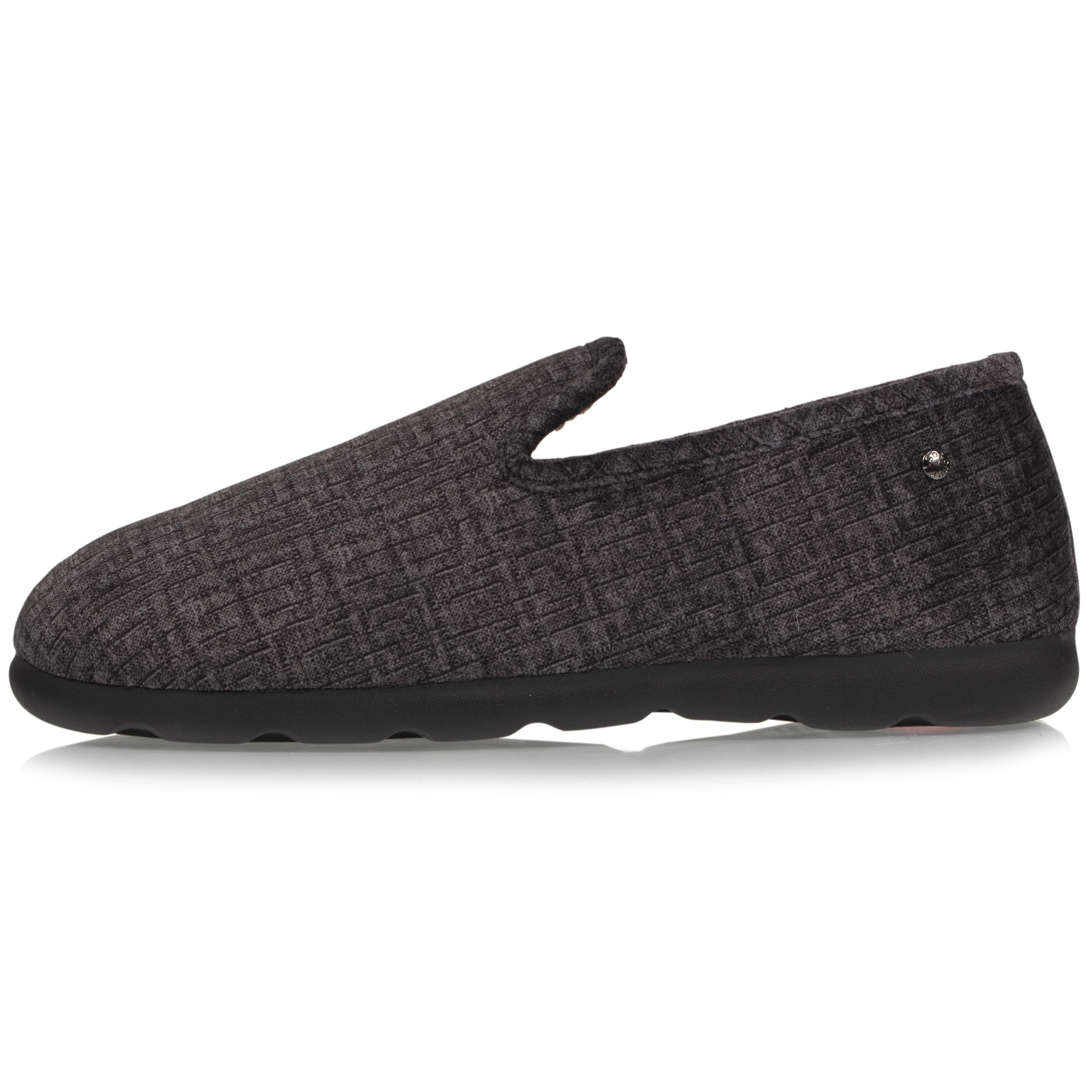 Chaussons Pantoufles Isotoner Homme - Semelle à Mémoire De Forme Ergonomique, Soutien Voute Plantaire, Lavables Machine
