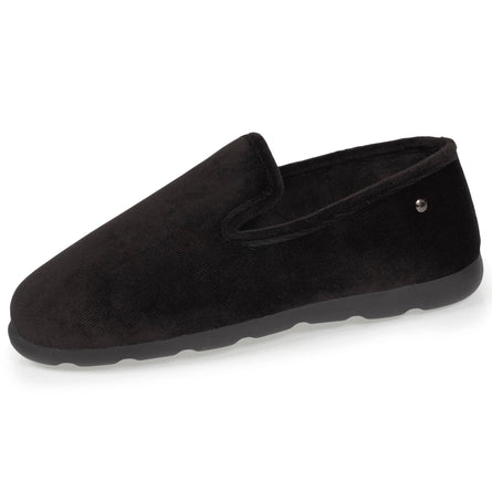Chaussons charentaises Homme velours Noir - Isotoner