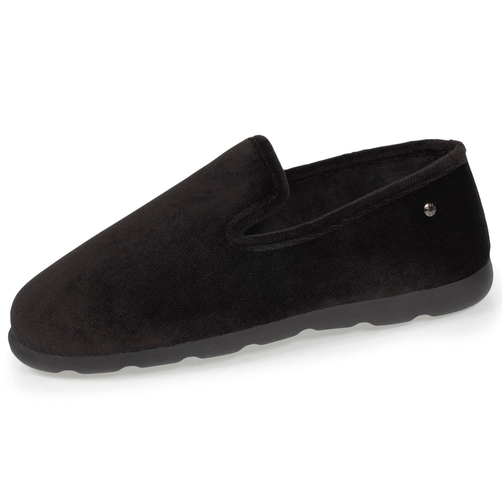 Chaussons charentaises Homme velours Noir - Isotoner