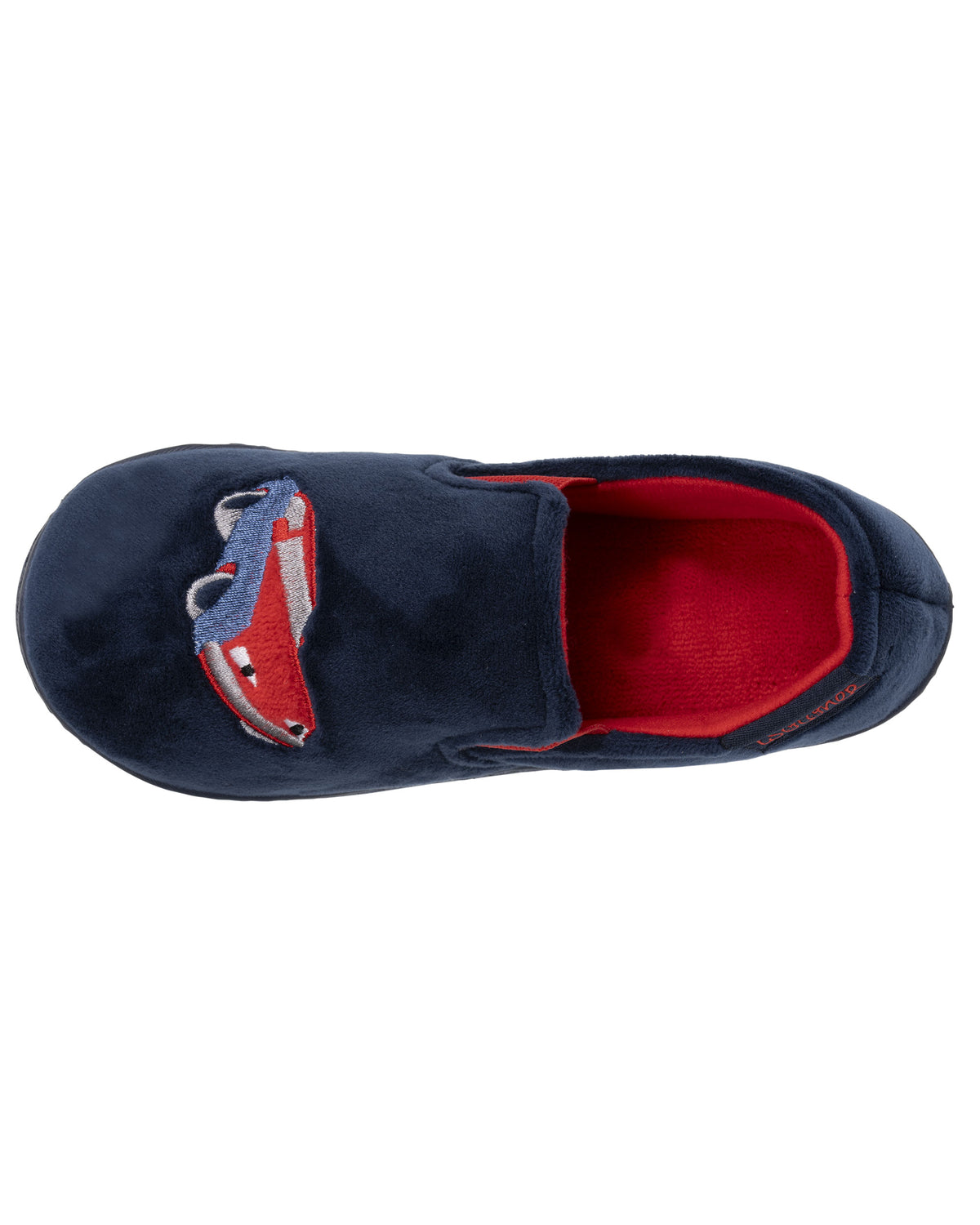 Chaussons mocassins Enfant Marine Rouge