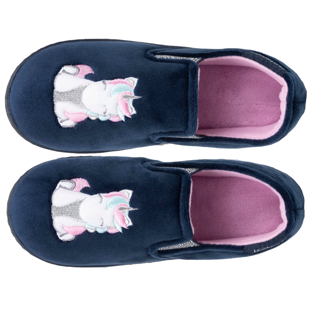 Chaussons mocassins Enfant Marine Rose - Isotoner
