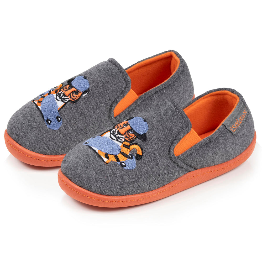 Chaussons mocassins Enfant tigre Gris chiné - Isotoner