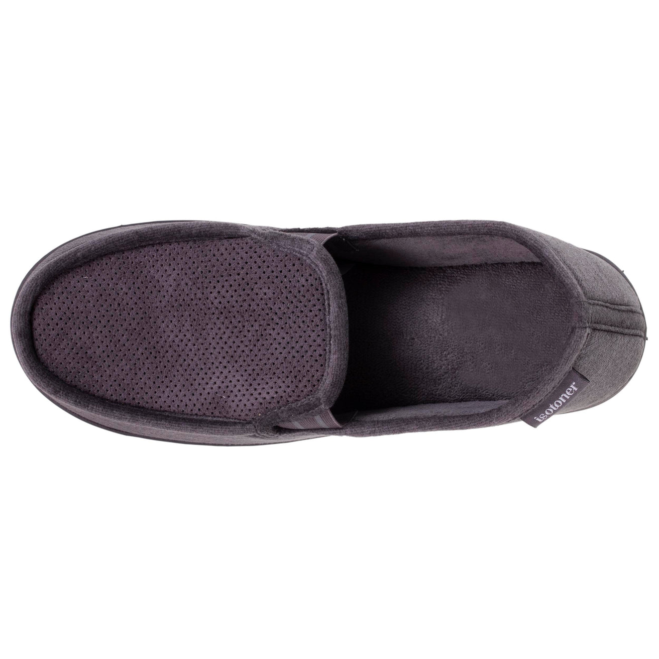 Chaussons mocassins Homme velours Gris
