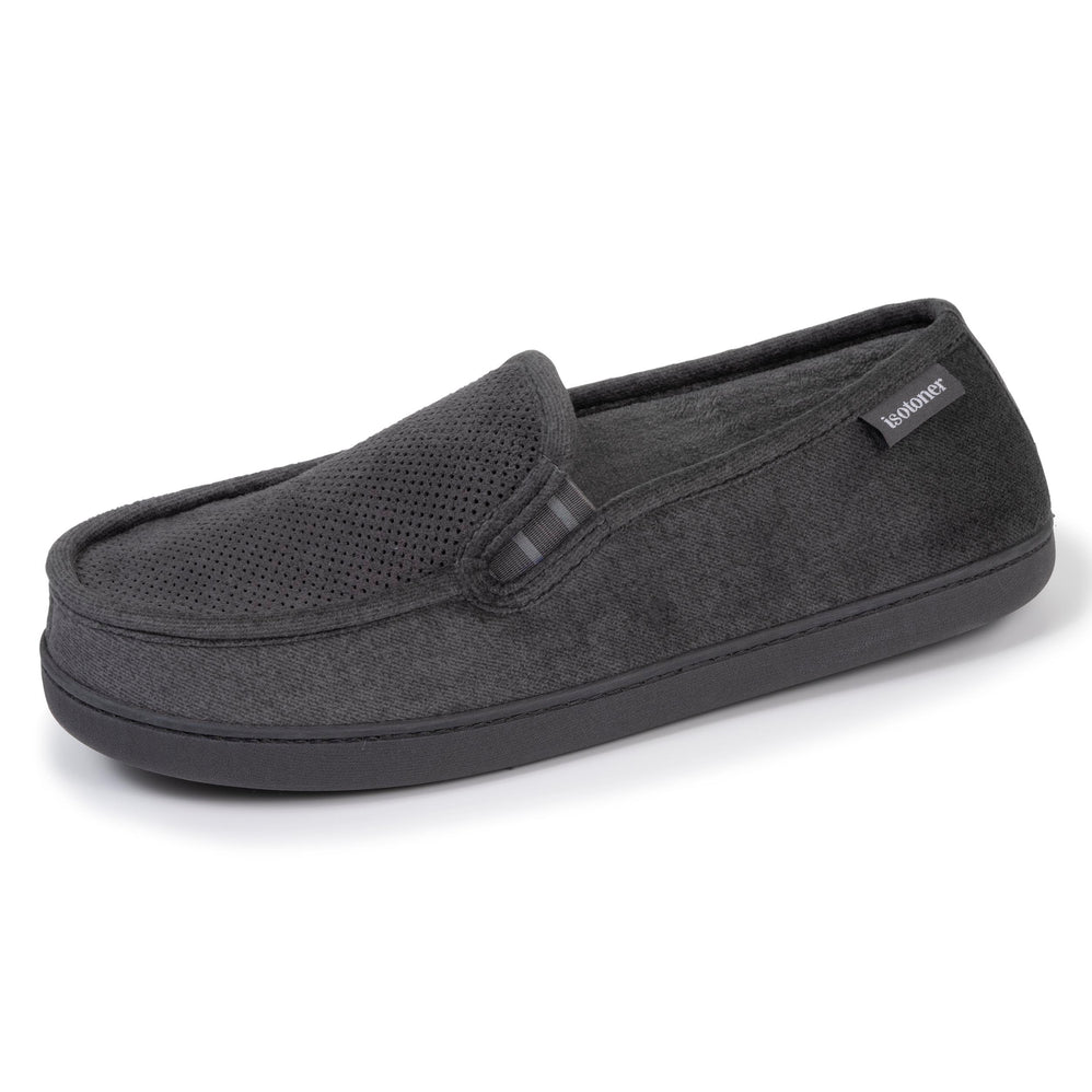 Chaussons mocassins Homme velours Gris - Isotoner