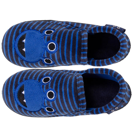 Chaussons mocassins Enfant Monstre Rayures - Isotoner