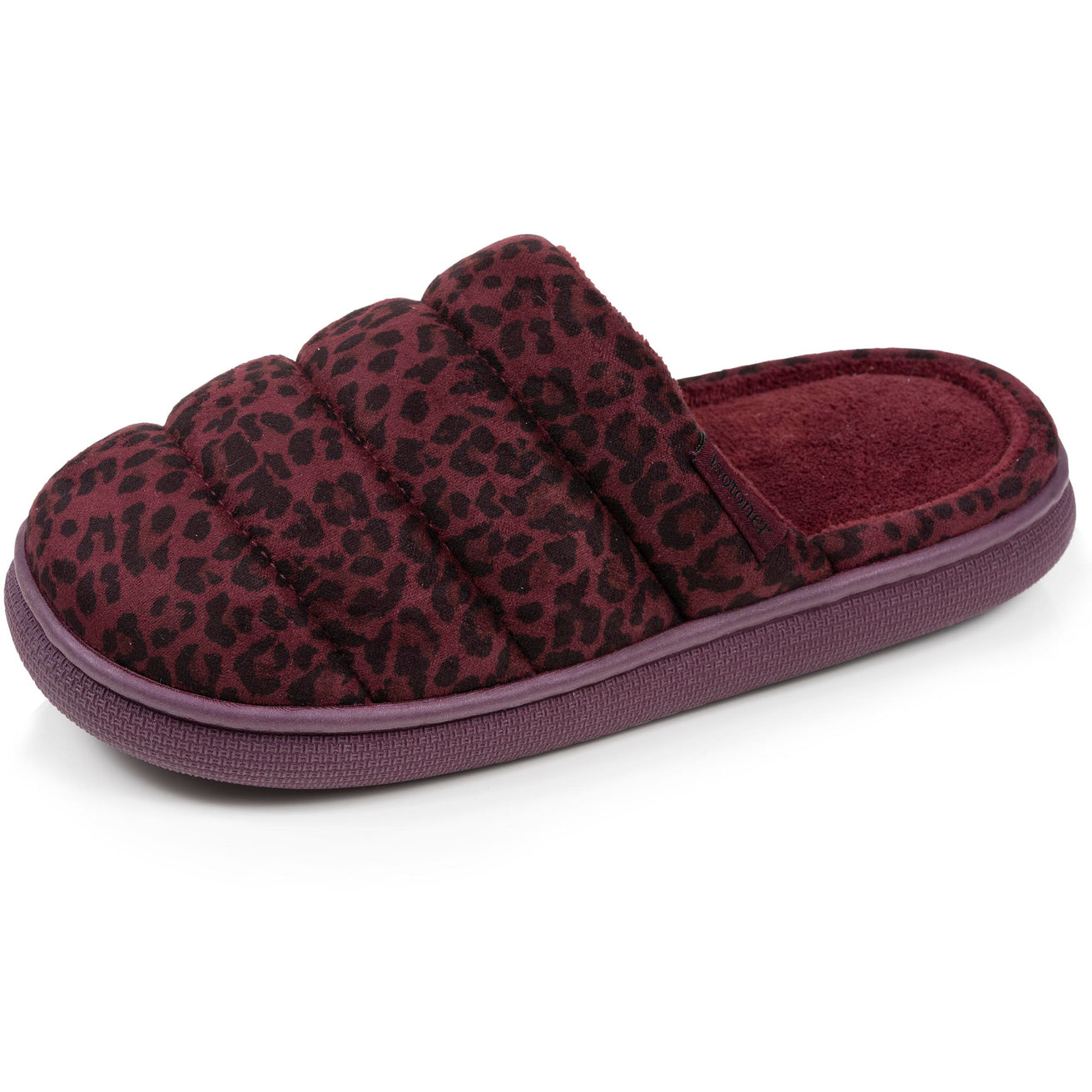 Chaussons mules BLOUP Femme Léopard bordeaux