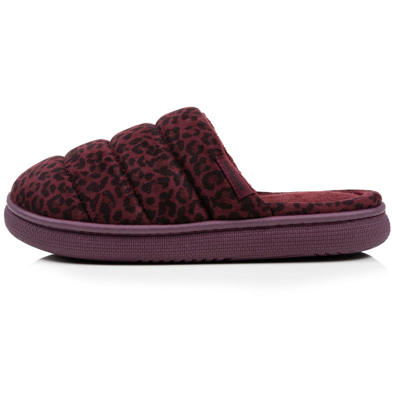 Chaussons mules BLOUP Femme Léopard bordeaux