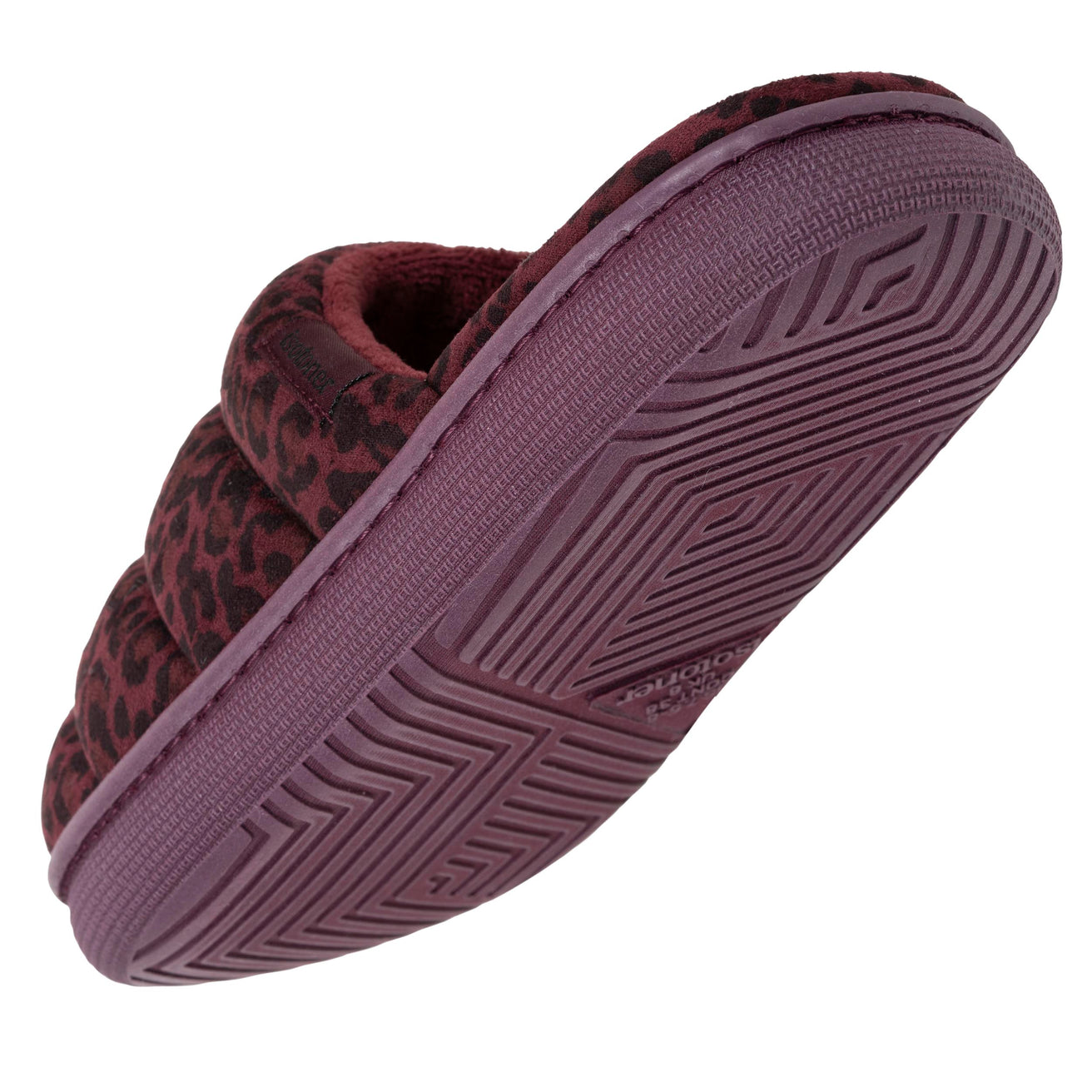 Chaussons mules BLOUP Femme Léopard bordeaux
