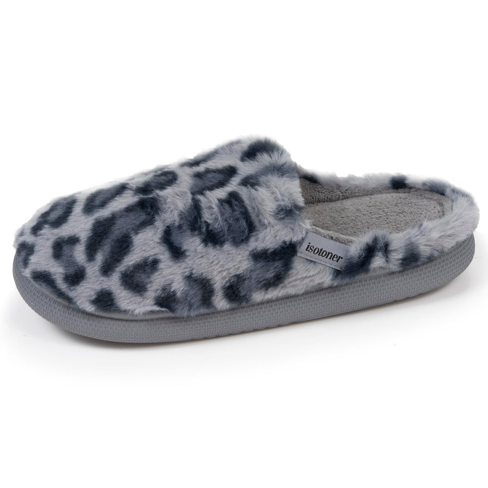 Chaussons mules Femme BLOUP Léopard gris - Isotoner