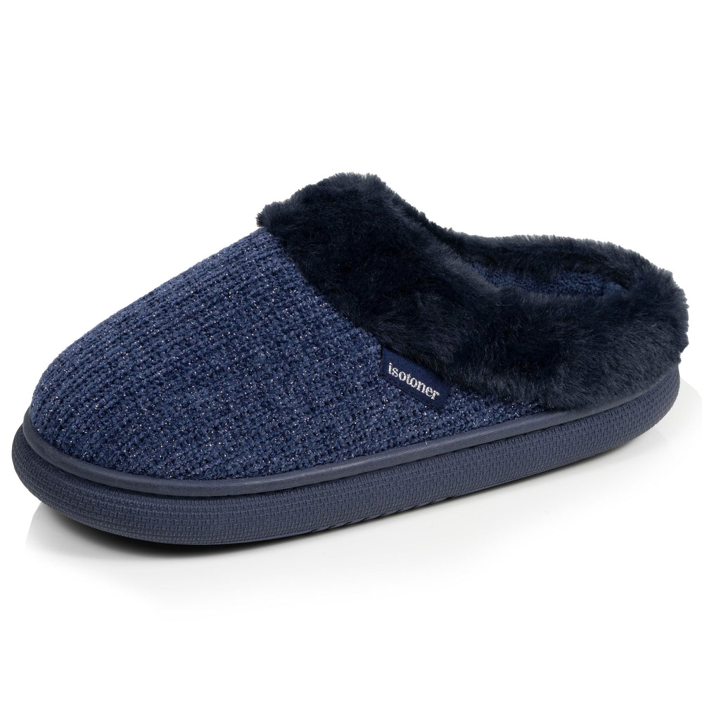 Chaussons mules Femme BLOUP Marine Lurex - Isotoner