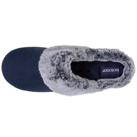 Chaussons mules Femme Bord fourré Marine - Isotoner