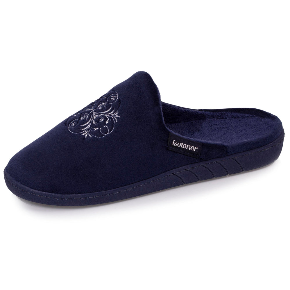 Chaussons mules Femme Marine blason - Isotoner