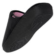 Chaussons mules Femme Noir rayures