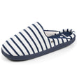 Chaussons mules Femme Rayures bleues