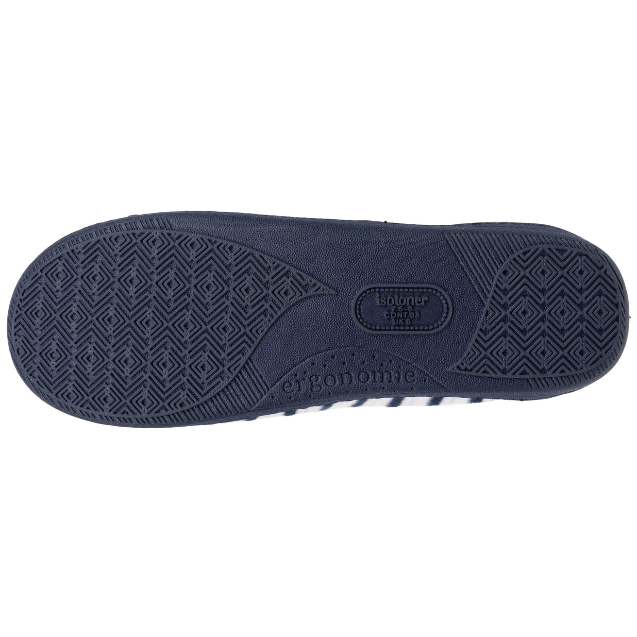 Chaussons mules Femme Rayures bleues