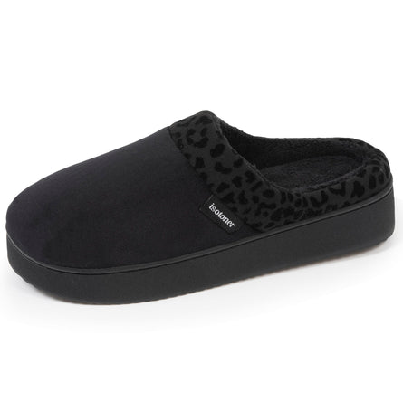 Chaussons mules Femme talon plateforme Noir - Isotoner
