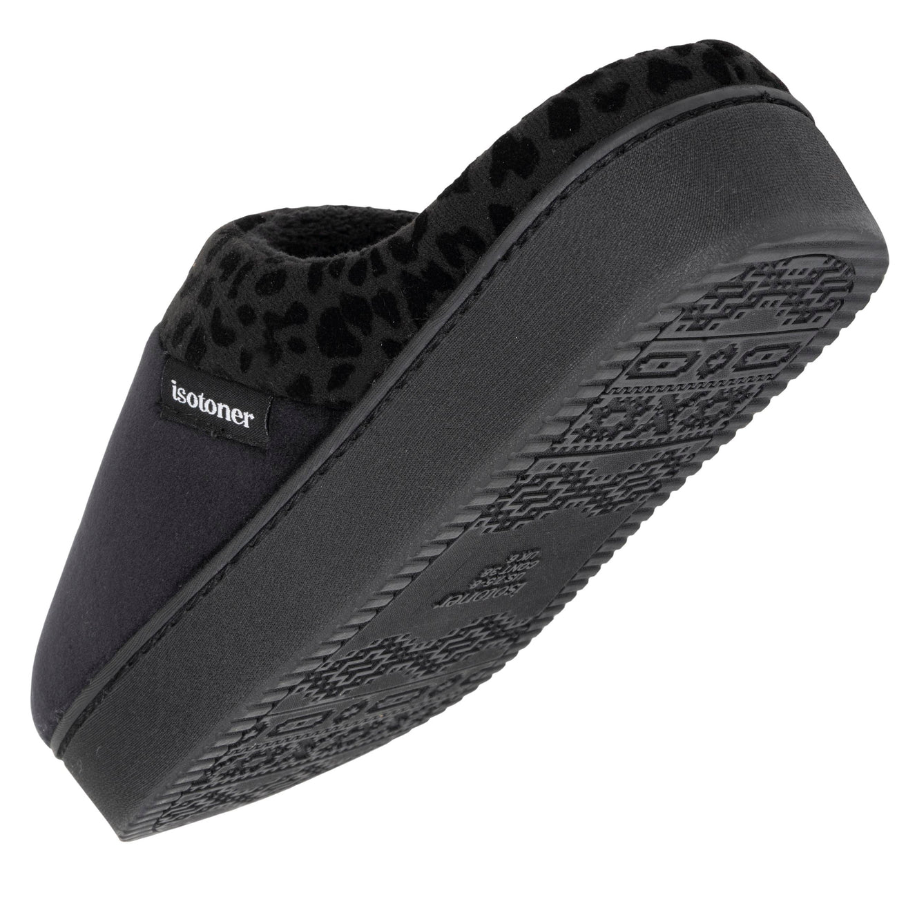 Chaussons mules Femme talon plateforme Noir