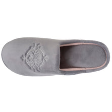 Chaussons Mules Velours Ultra Doux, Talon 3,7 Cm Isotoner