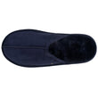 Chaussons mules Homme Cuir Marine fourrées