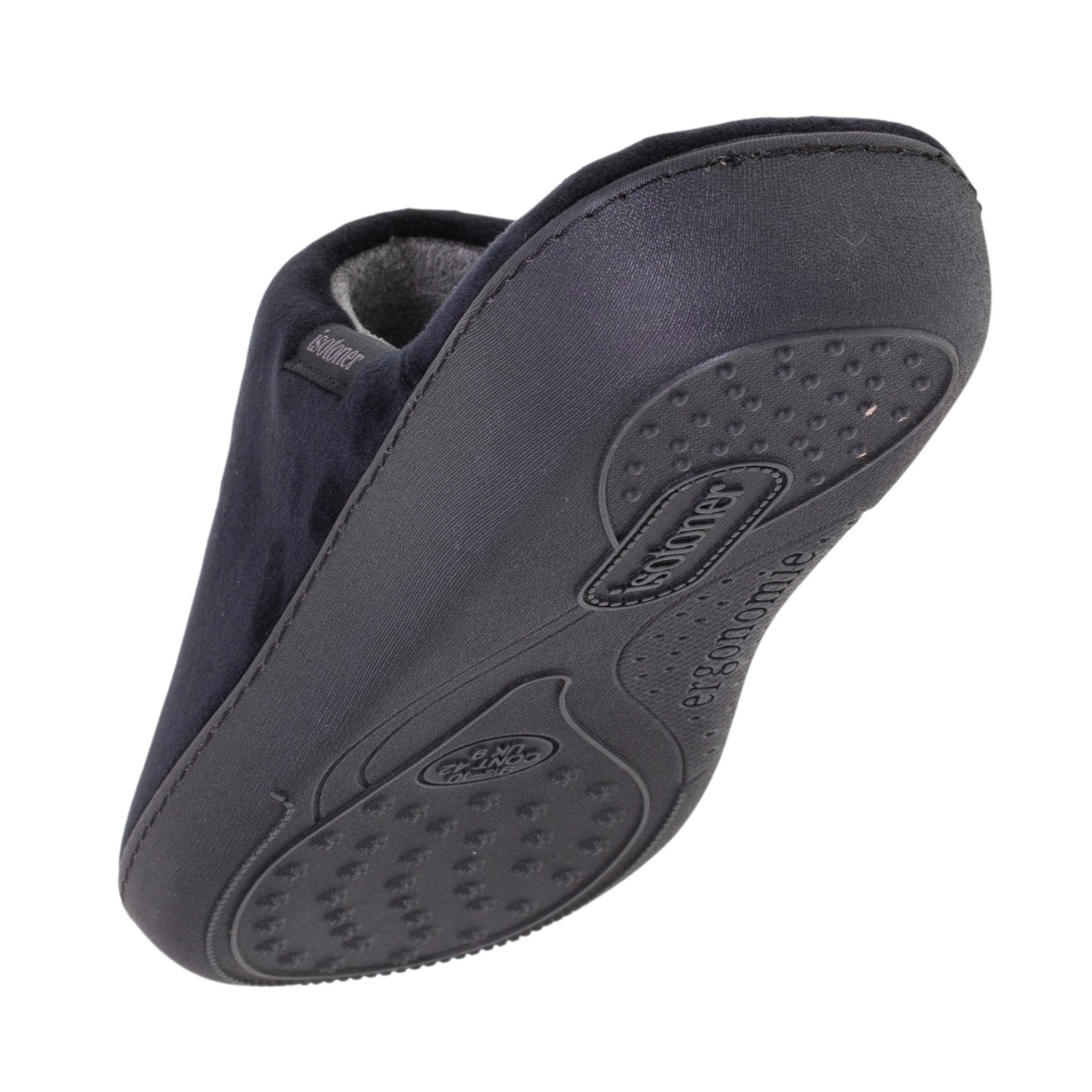 Chaussons mules Homme Noir intérieur rayures