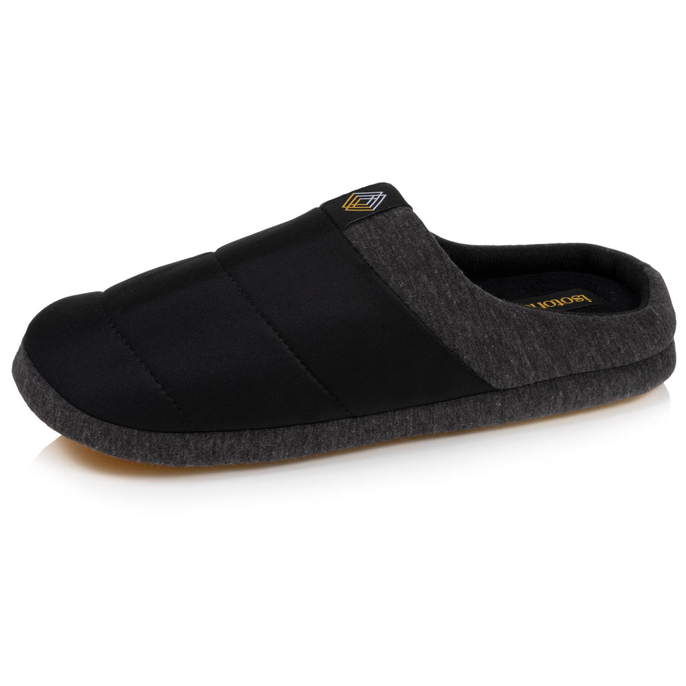 Chaussons mules Homme Nylon Noir - Isotoner