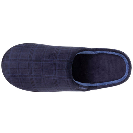 Chaussons mules Homme Prince de Galles Marine - Isotoner