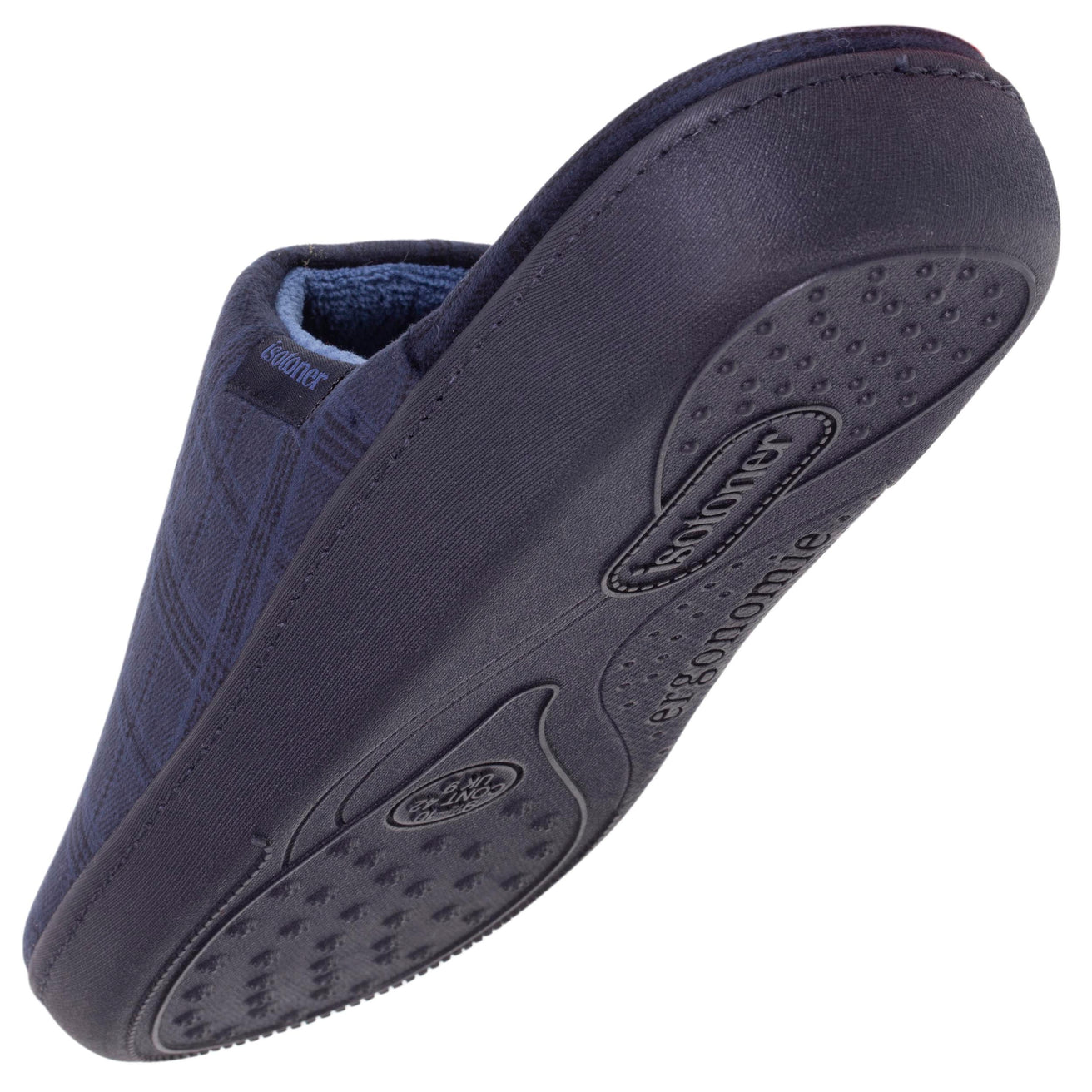 Chaussons mules Homme Prince de Galles Marine