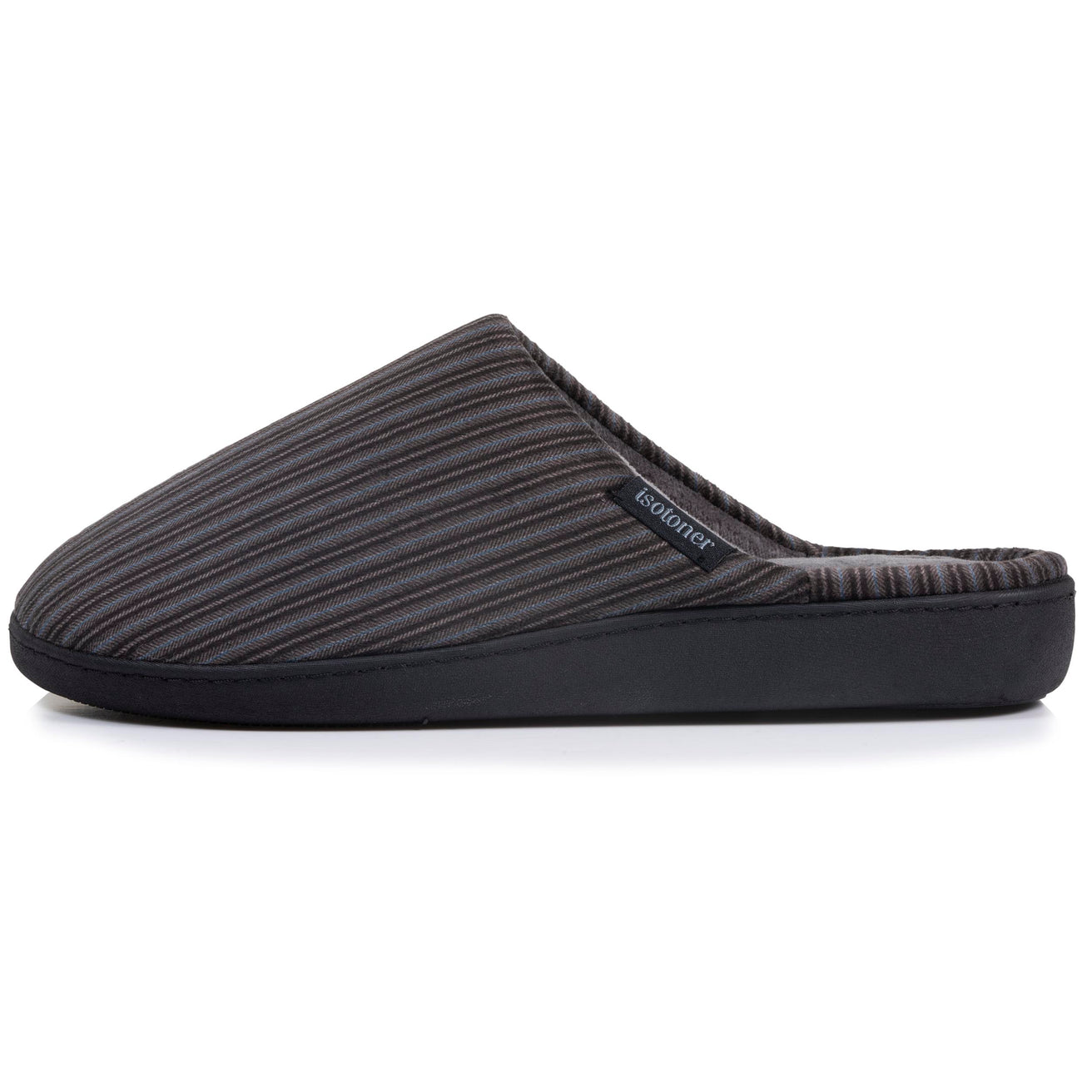 Chaussons mules Homme Rayures gris/bleu