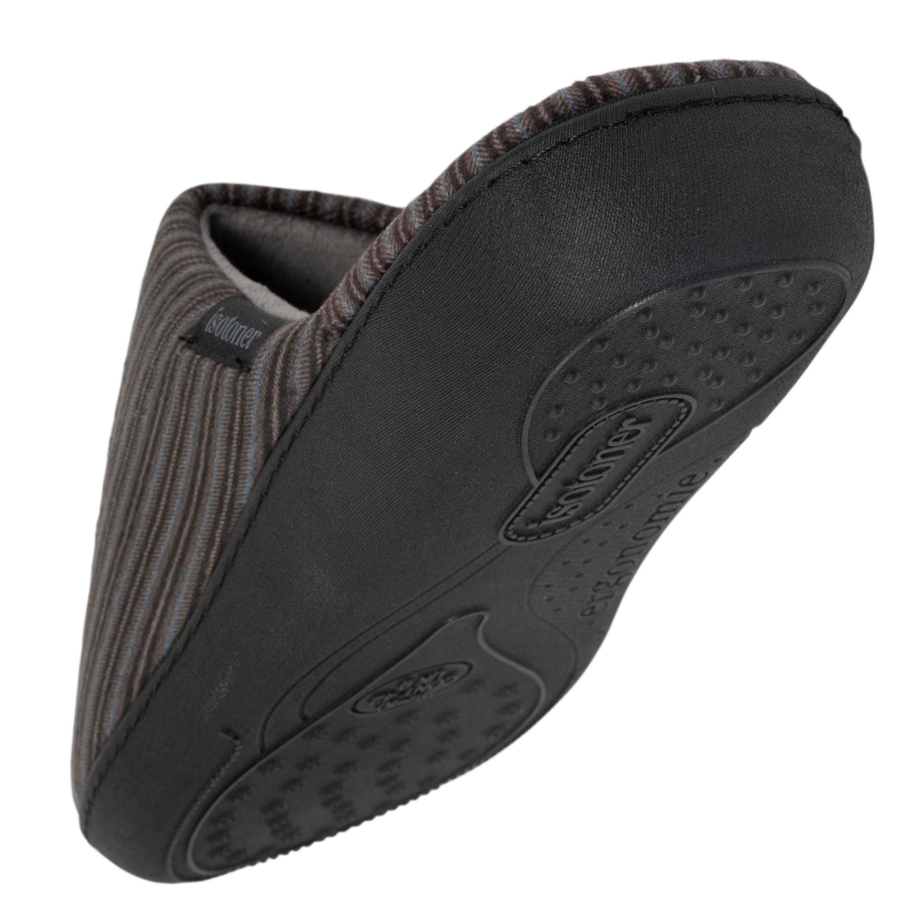 Chaussons mules Homme Rayures gris/bleu