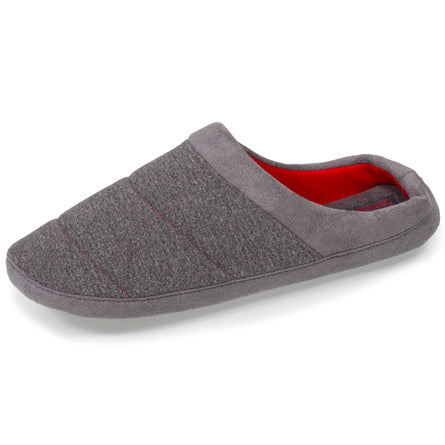 Chaussons mules Homme Surpiqures rouges - Isotoner