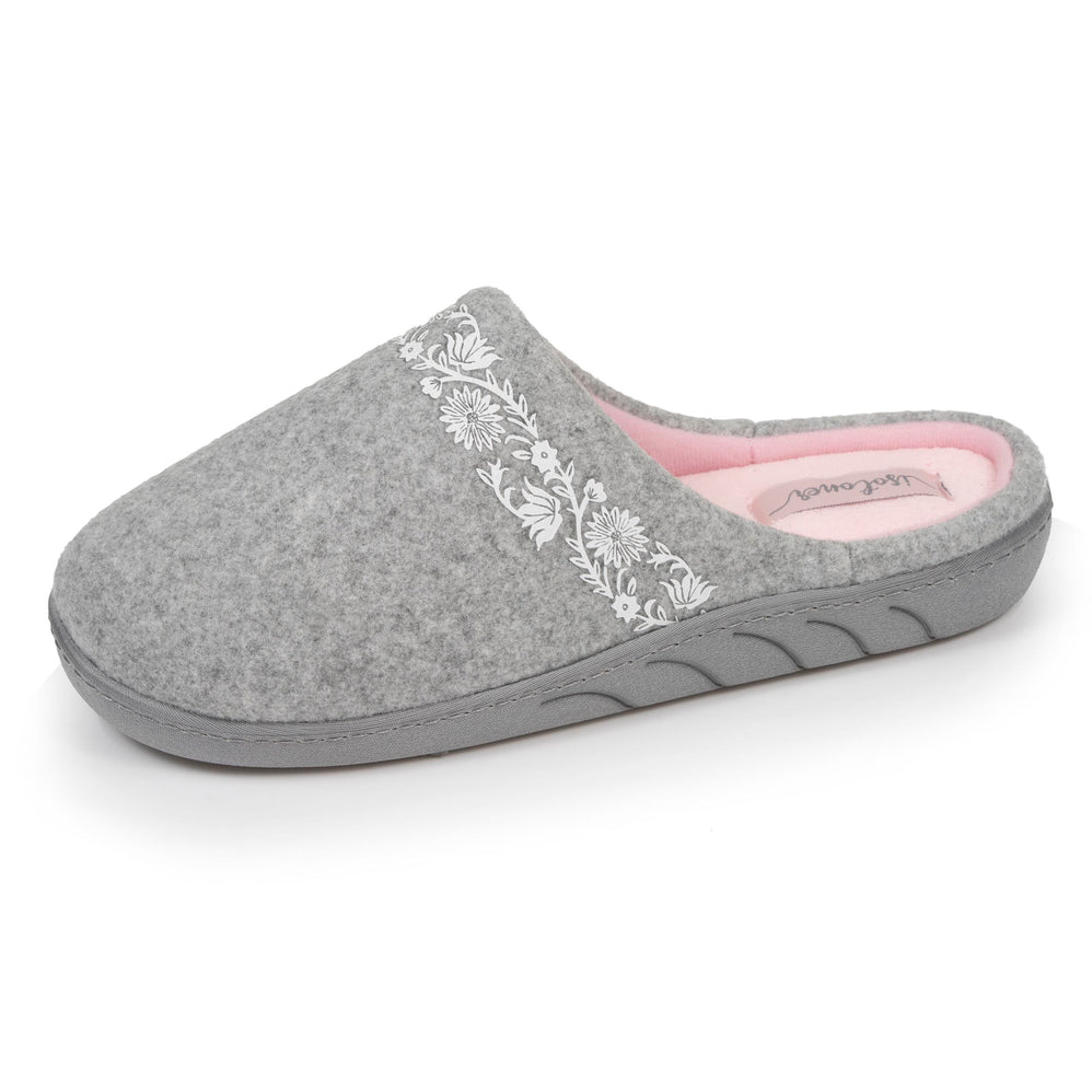Chaussons mules Junior arabesques Gris chiné - Isotoner