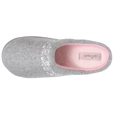Chaussons mules Junior arabesques Gris chiné - Isotoner